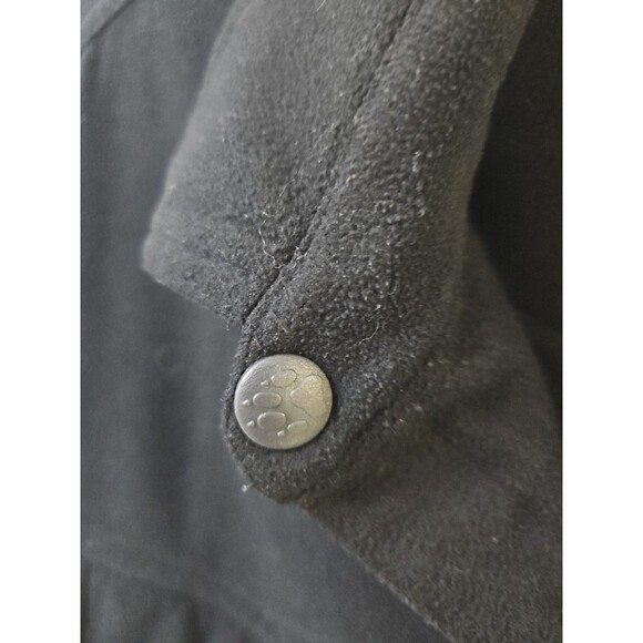 Vintage Jack Wolfskin Polarsystem Black Button-Up Fleece Sz LG Look At Measuring - Picture 4 of 12